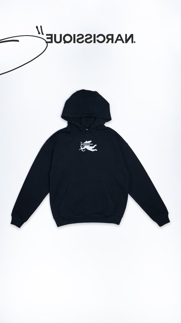 Essentiel Cut Angel Hoodie Black