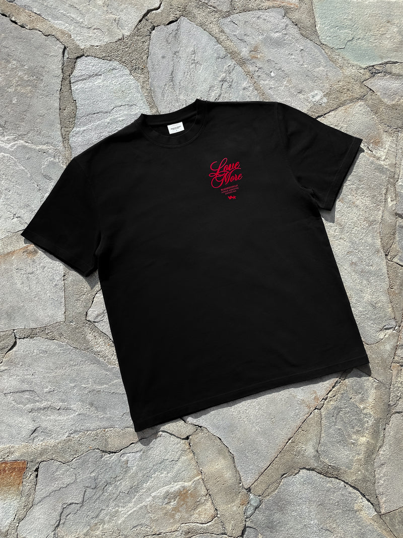 "Love More Red" Tee BLACK
