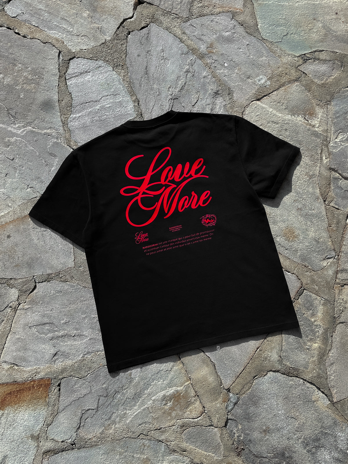 "Love More Red" Tee BLACK