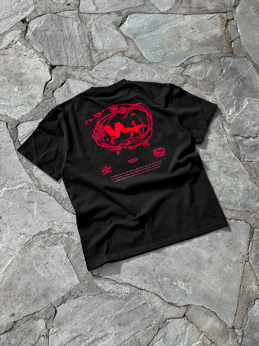 "Rose Red" Tee BLACK