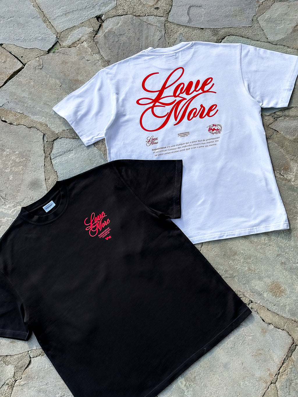 "Love More Red" Tee BLACK