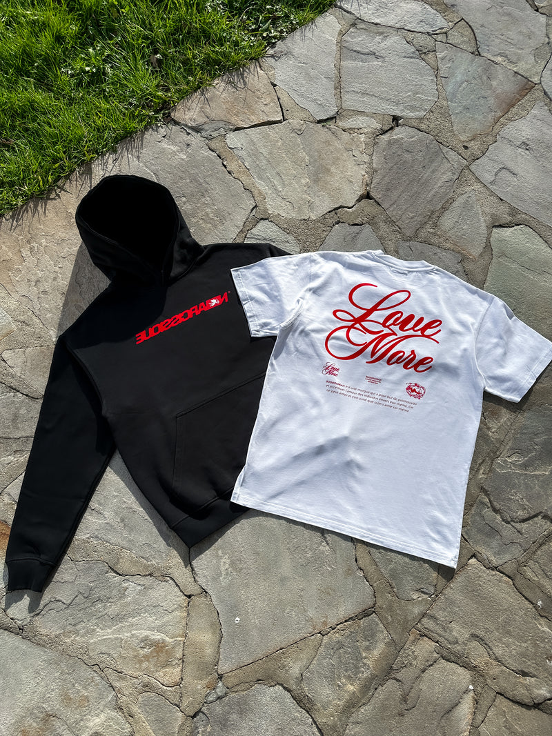 "Love More Red" Tee WHITE