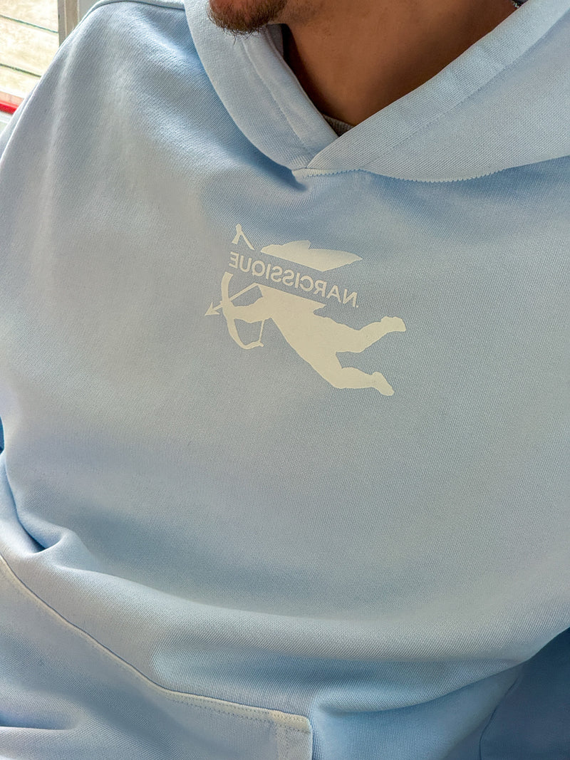 Essential Cut Angel Hoodie Ice Blue