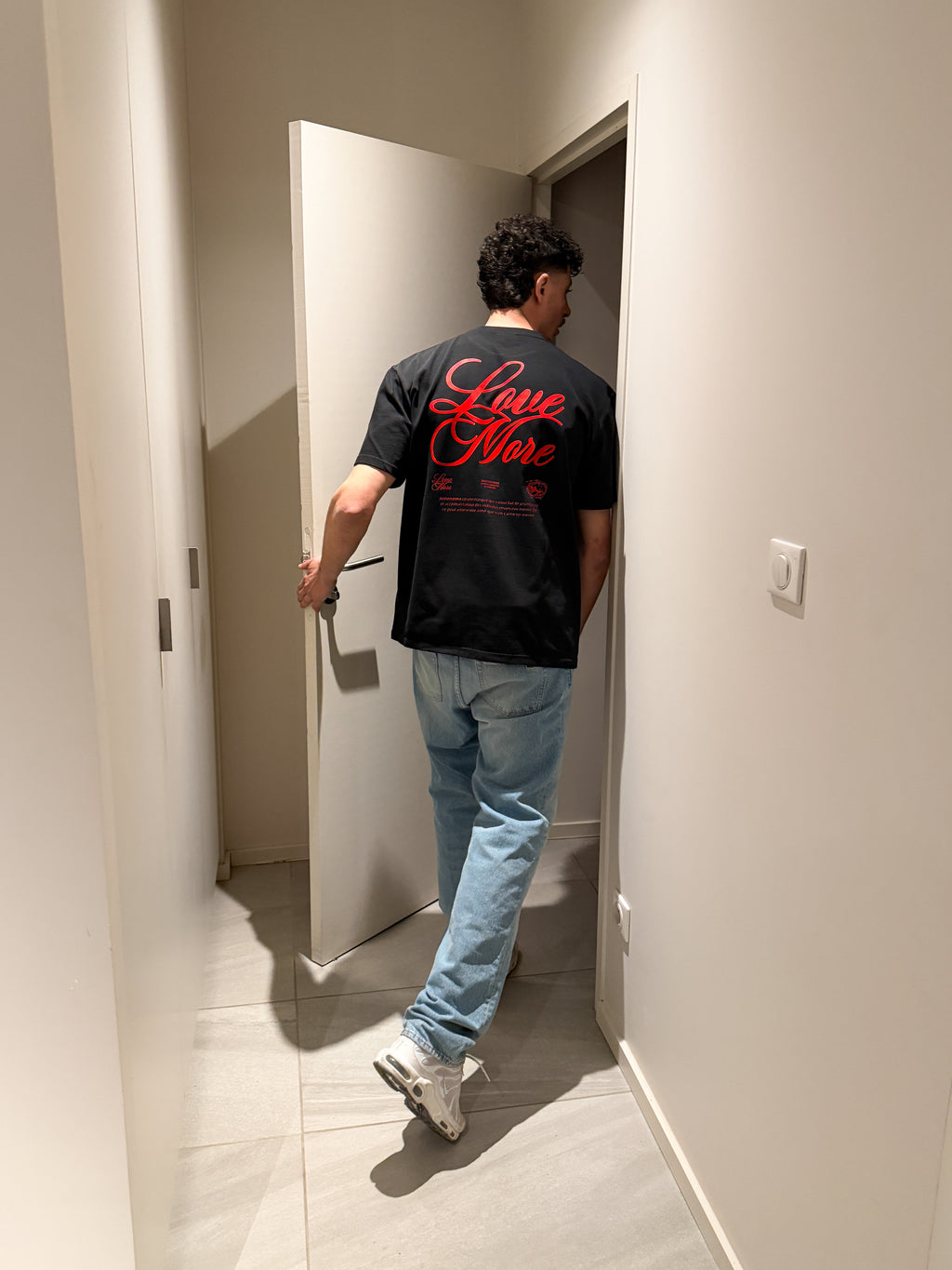 "Love More Red" Tee BLACK