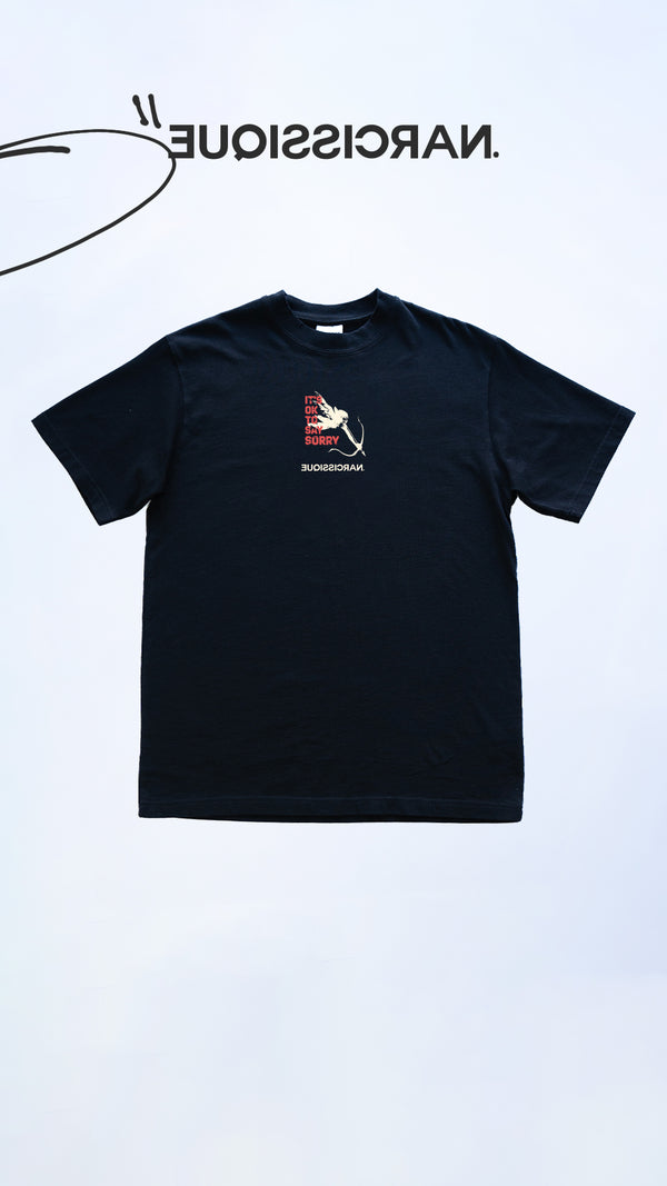 It's Ok To Say Sorry Tee Black 47/52