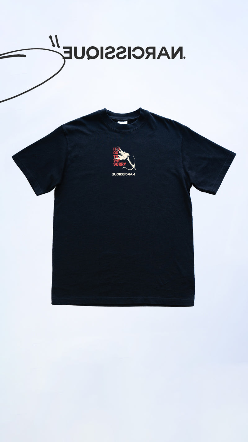 It's Ok To Say Sorry T-Shirt, Black, Size 47/52