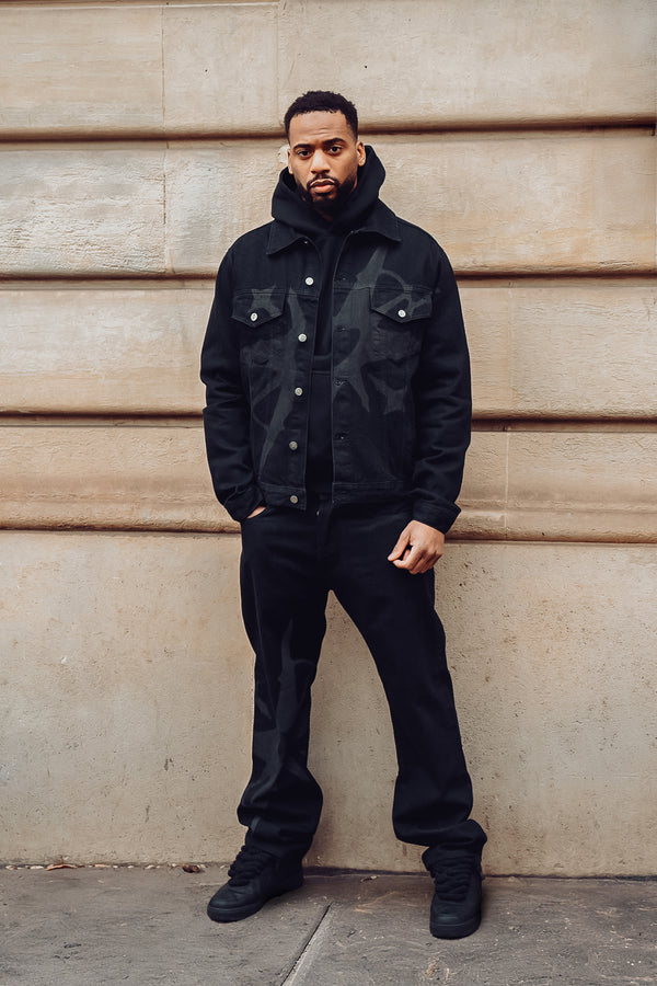 Follow Your Heart Denim Jacket, Black