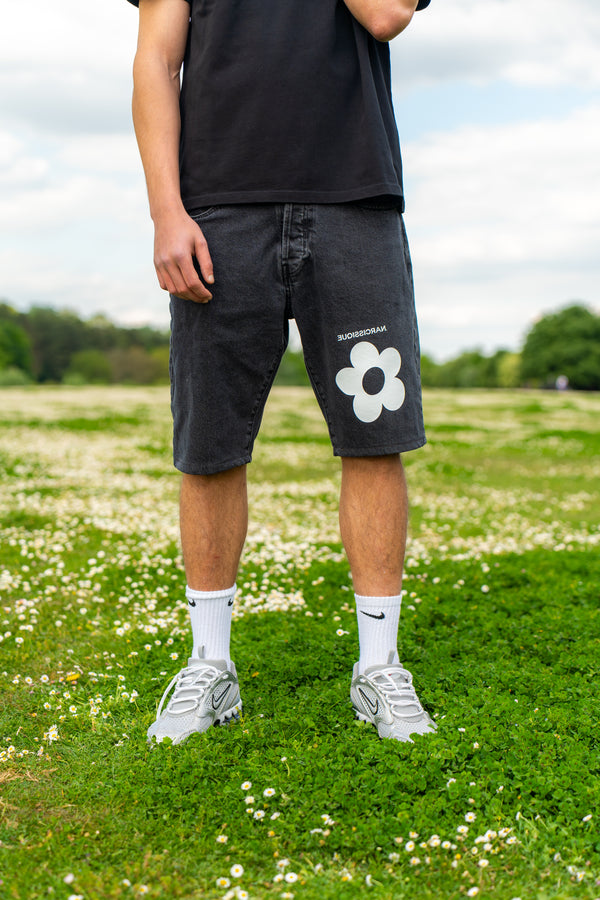Flower Jean Shorts