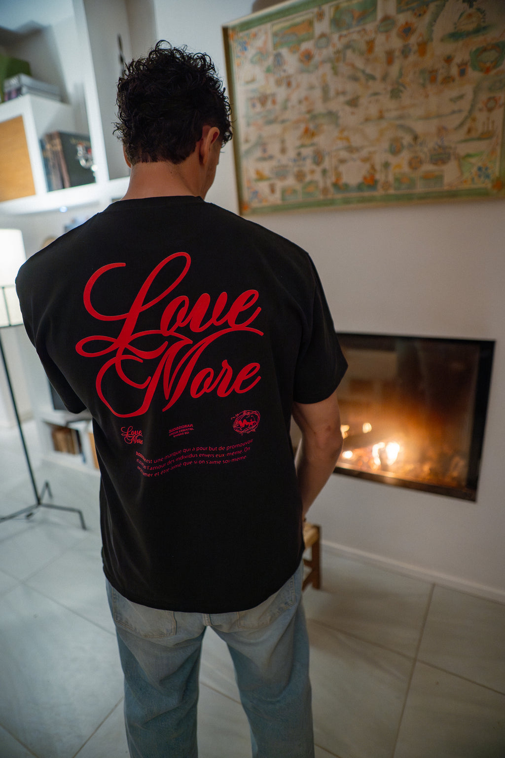 "Love More Red" Tee BLACK