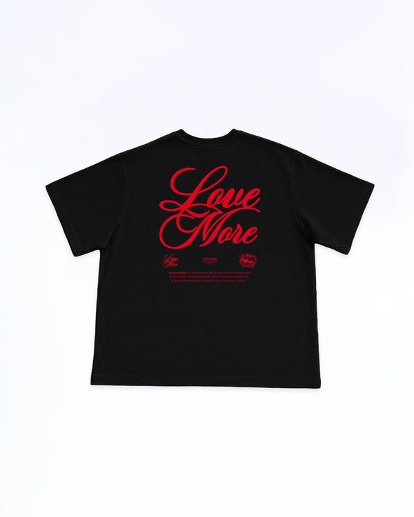 "Love More Red" Tee BLACK