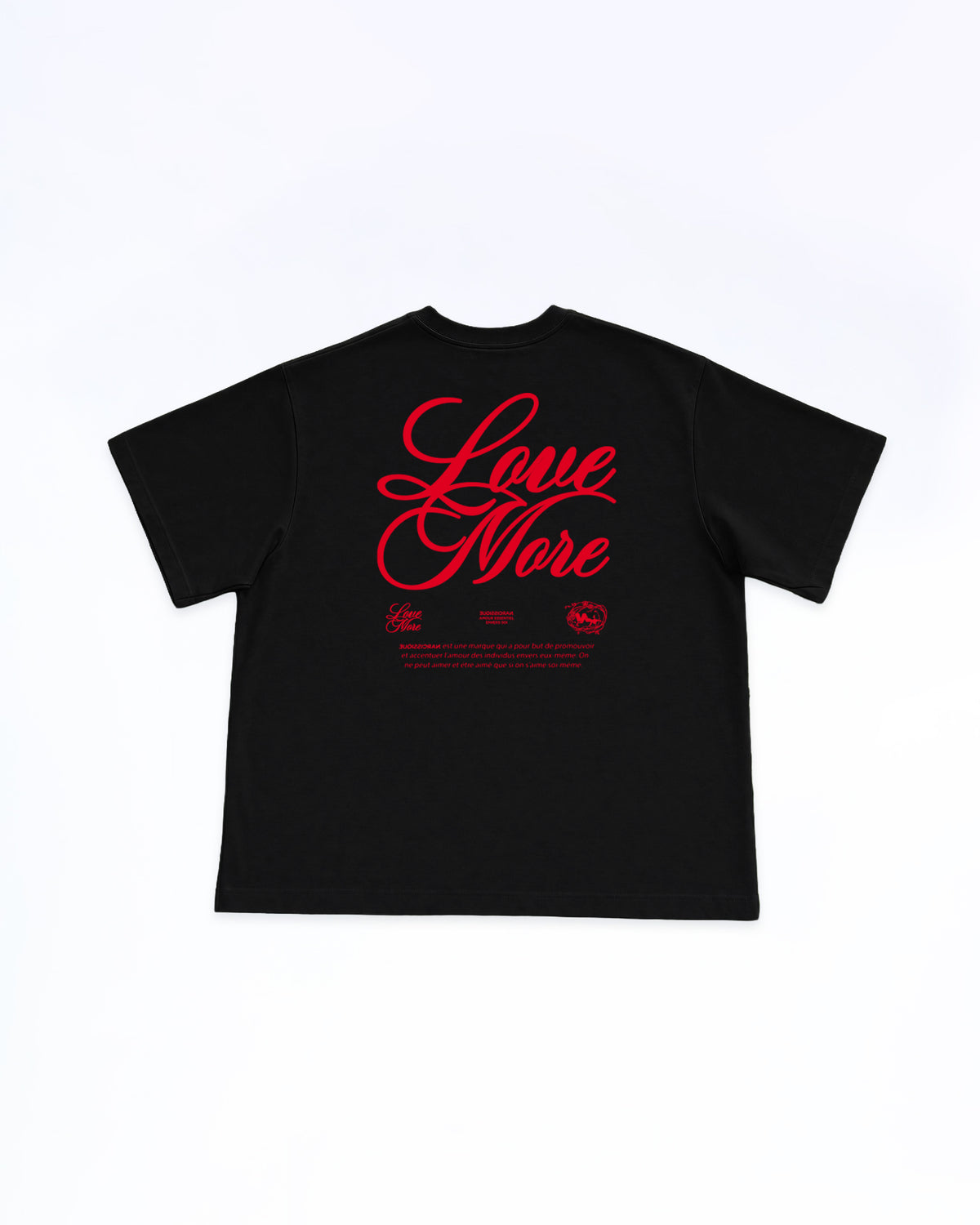 "Love More Red" Tee BLACK