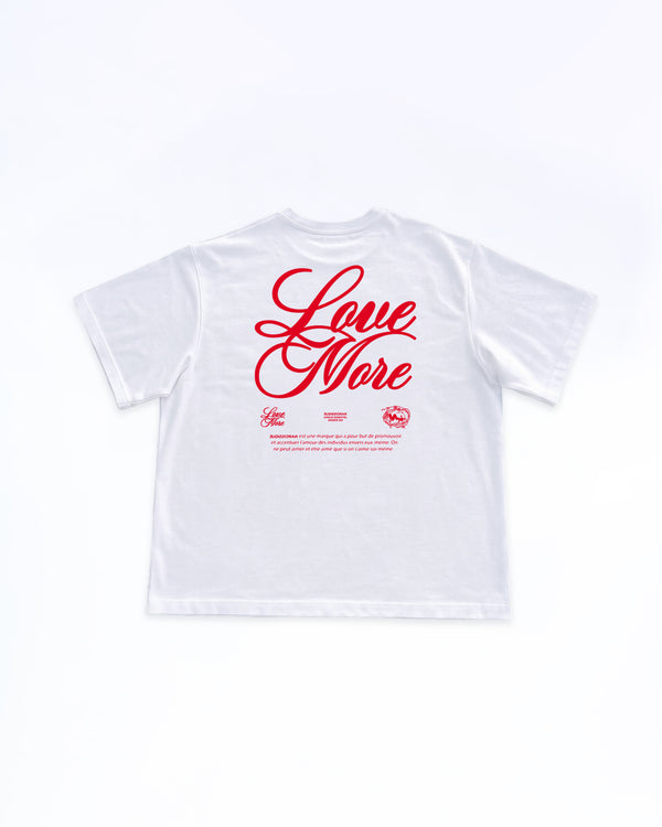 "Love More Red" Tee WHITE