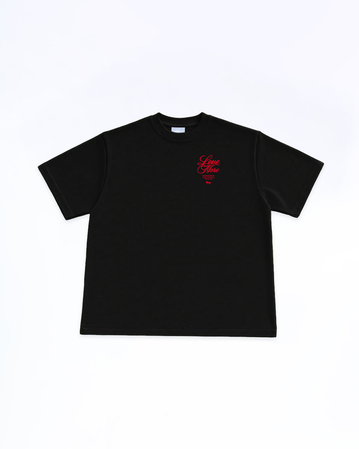 "Love More Red" Tee BLACK
