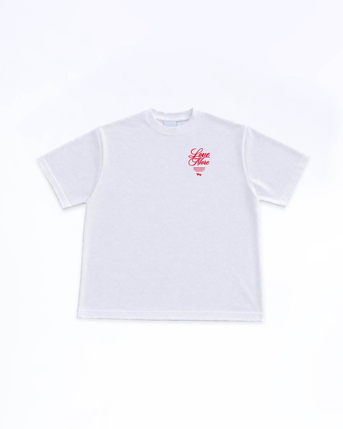 "Love More Red" Tee WHITE