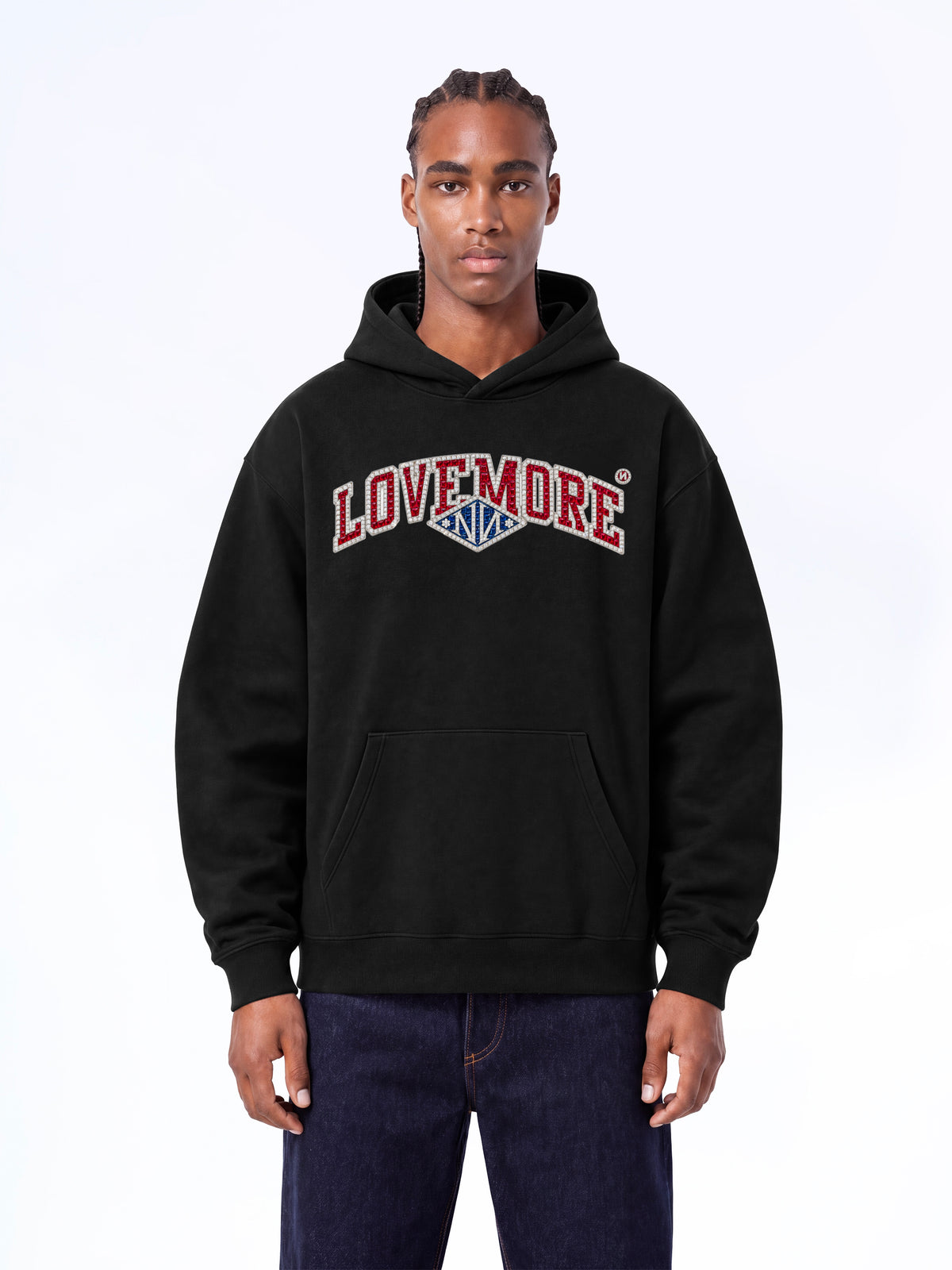 Love More Gemes Hoodie Black