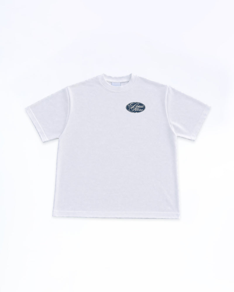 LOVE MORE PATCH JEAN TEE WHITE