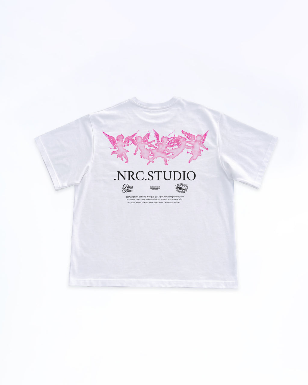 NRC STUDIO PINK TEE WHITE