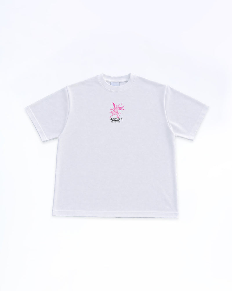 NRC STUDIO PINK TEE WHITE