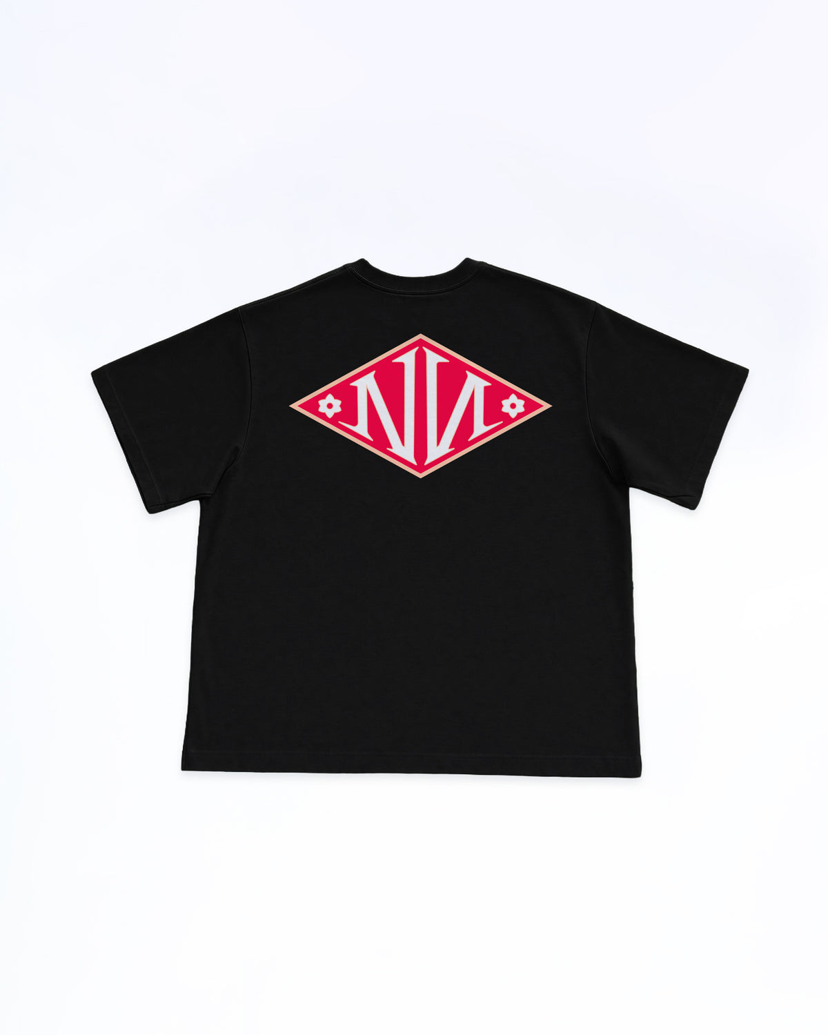 N Monogram Red TEE BLACK