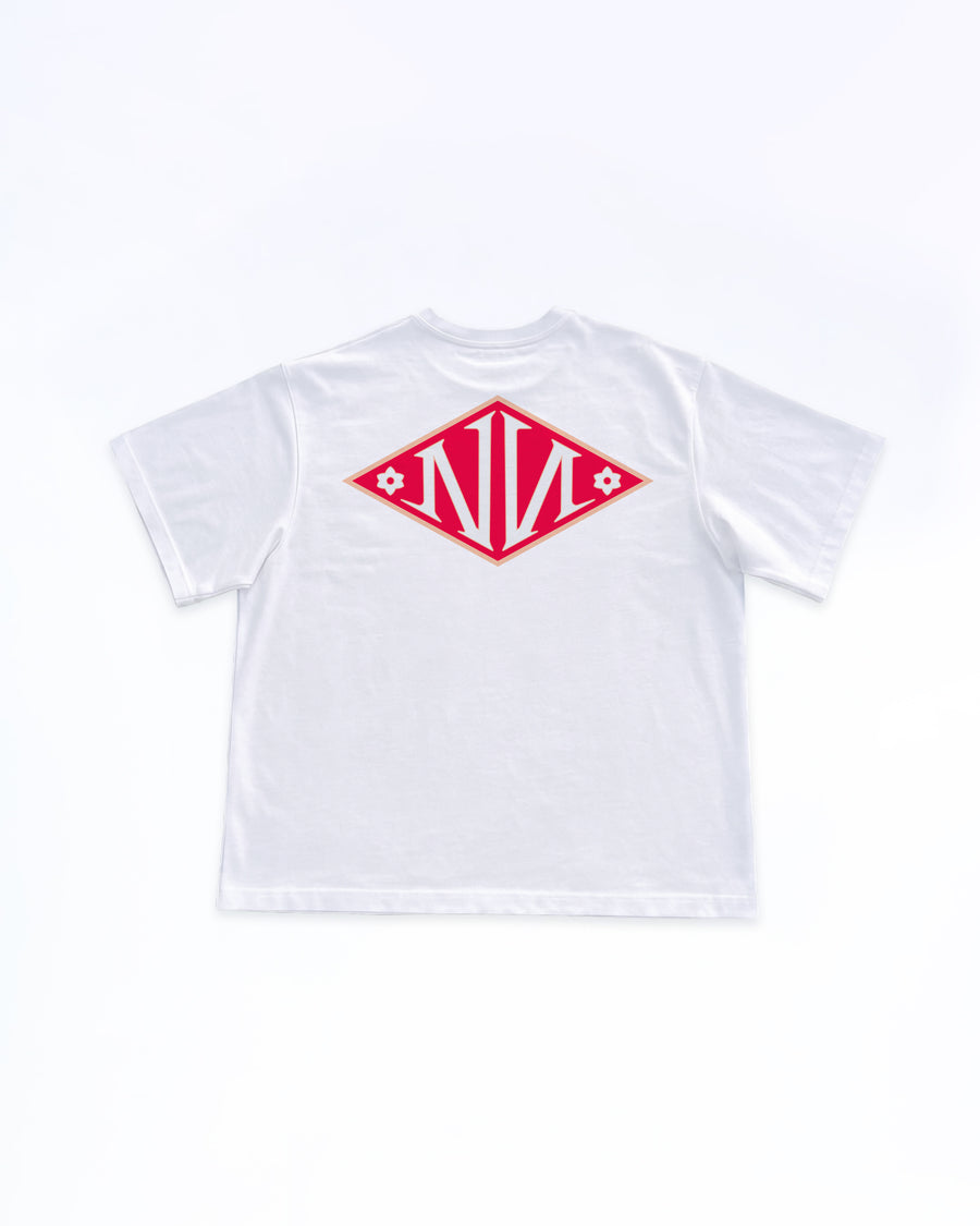 N Monogram RED TEE WHITE
