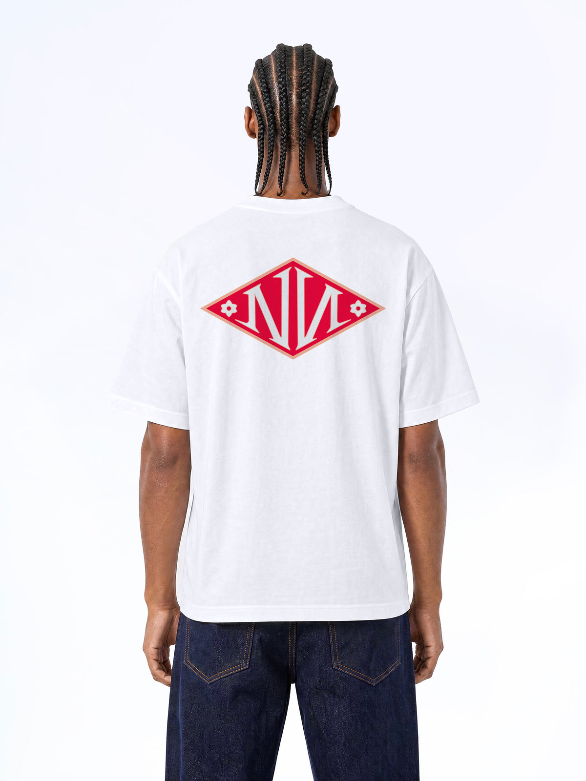 N Monogram RED TEE WHITE