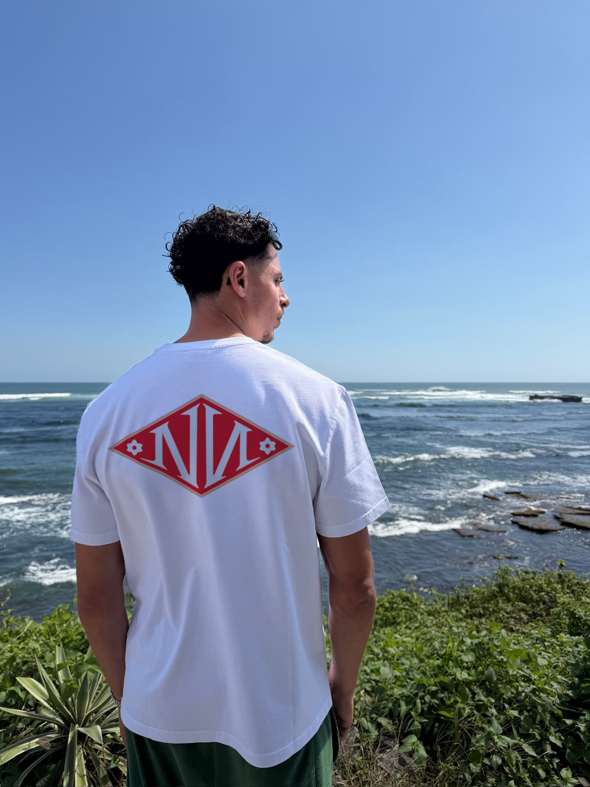 N Monogram RED TEE WHITE