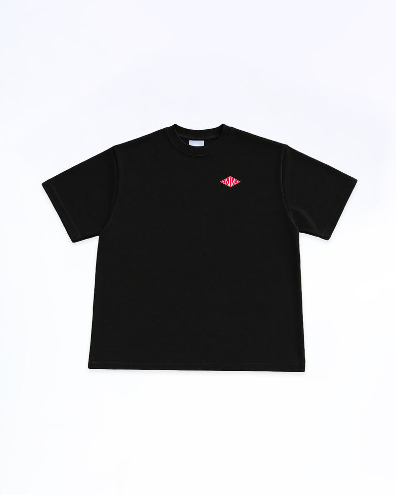N Monogram Red TEE BLACK