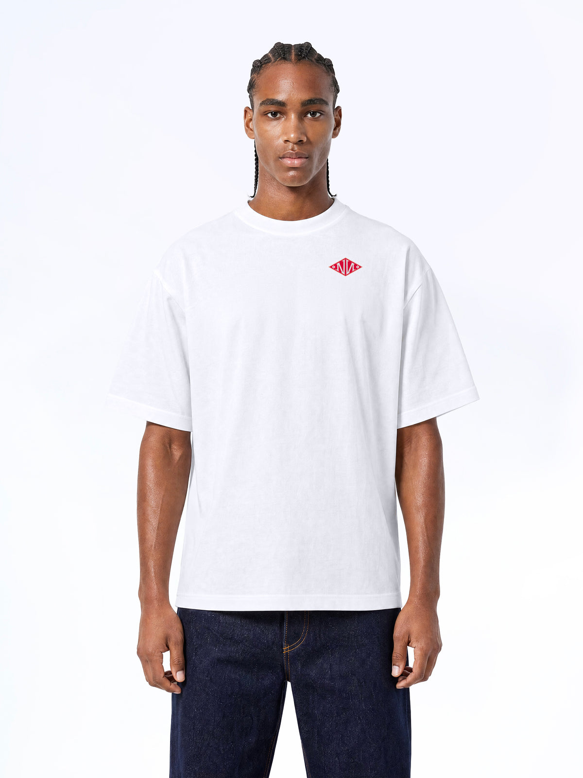 N Monogram RED TEE WHITE