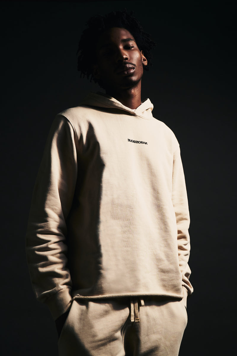 OVERISZE UNISEX BEIGE HOODIE